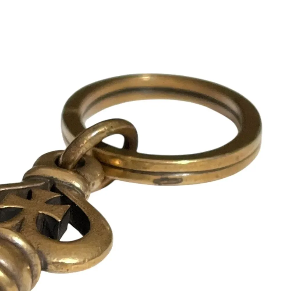 VTG James Avery Bronze Keychain Skeleton Key Heart Cross Fish Keyring Retired
